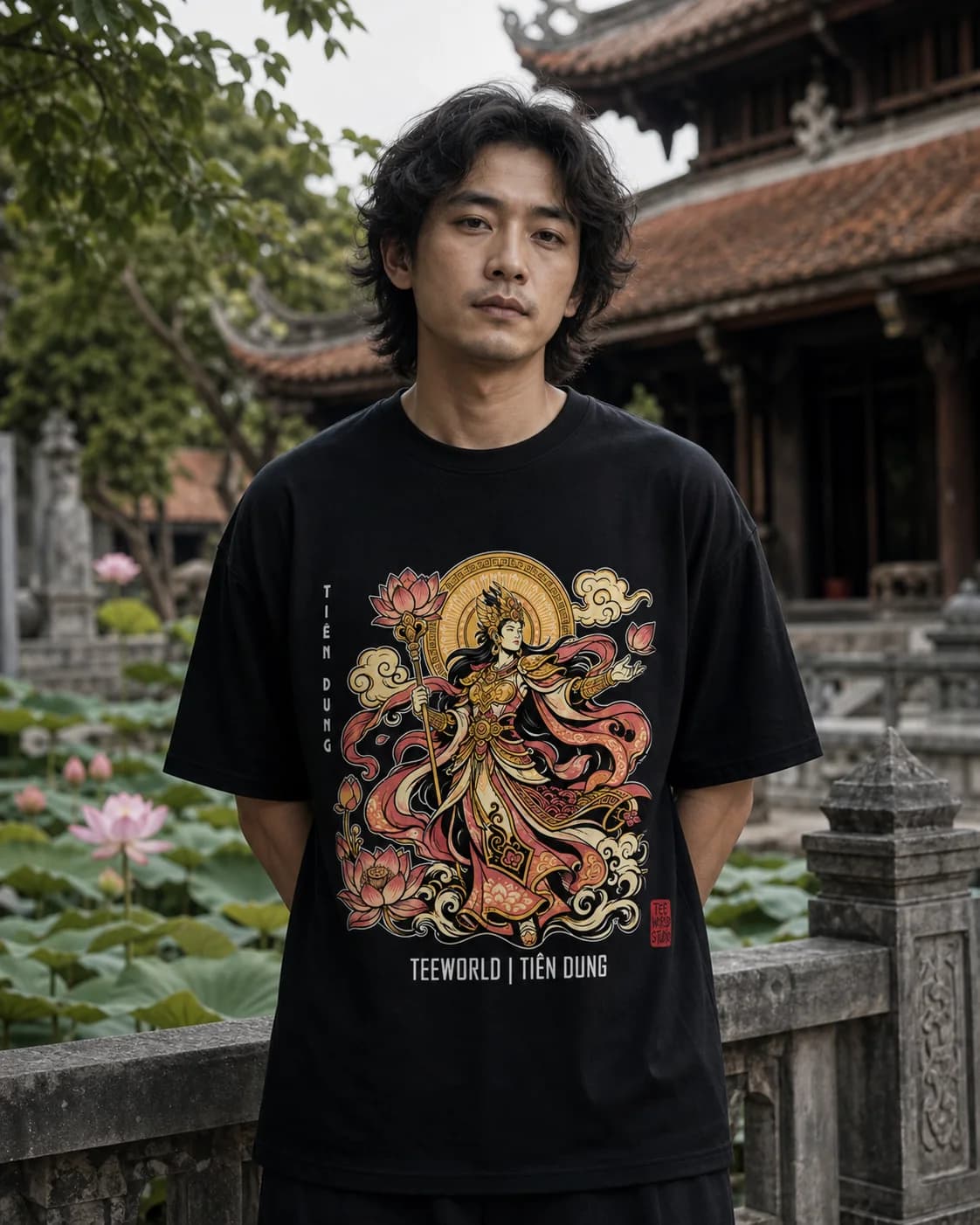 Người mẫu mặc Tiên Dung Tee